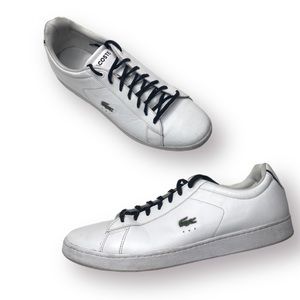 Lacoste Carnaby EVO BL White Navy Sneakers Size 15